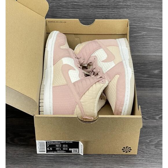 WMNS Nike Dunk High LX "Toasty Pink", Sail/Rattan | Size 7W [new] DN9909-200 - Picture 6 of 6
